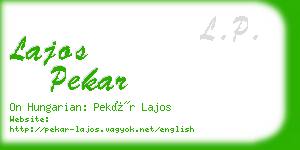 lajos pekar business card